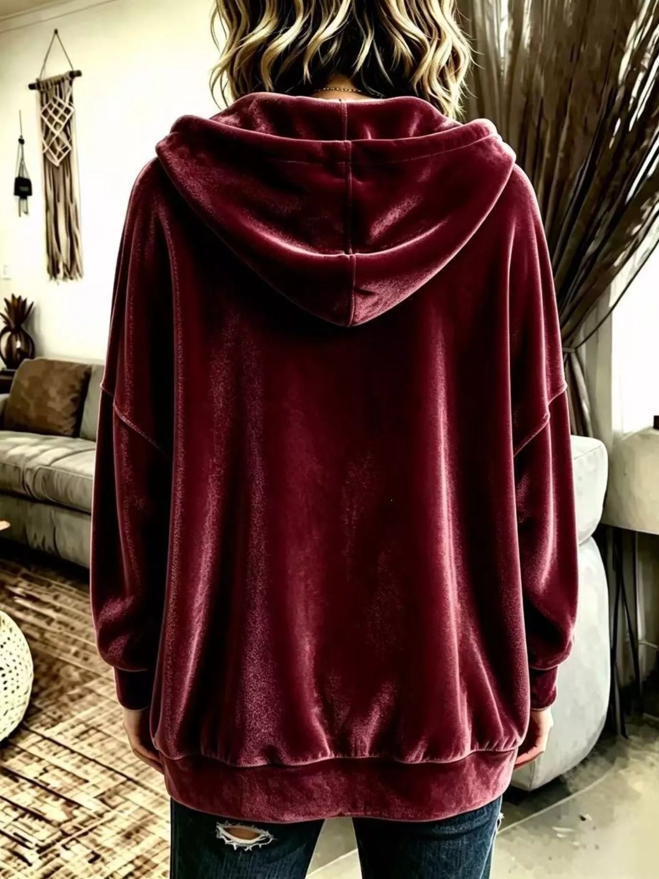 Trendsi Full Size Casual Button-Down Hooded Outerwear Plus Size -
