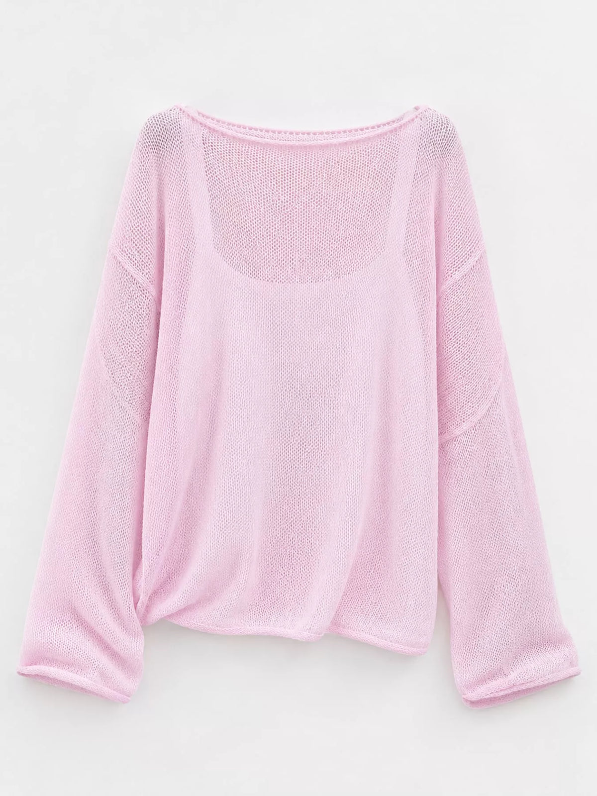 Knit cover-up, pink flat lay