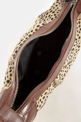 Trendsi Fame Spotted Leopard Print Half Moon Shoulder Bag -