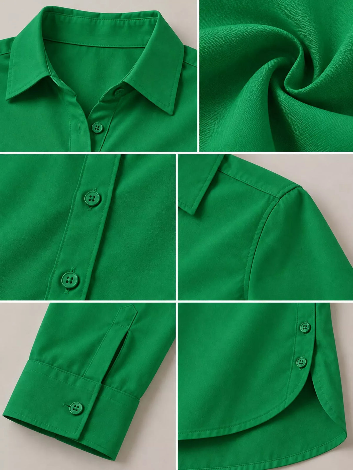 Button-Up Long Sleeve Shirt — garment construction details