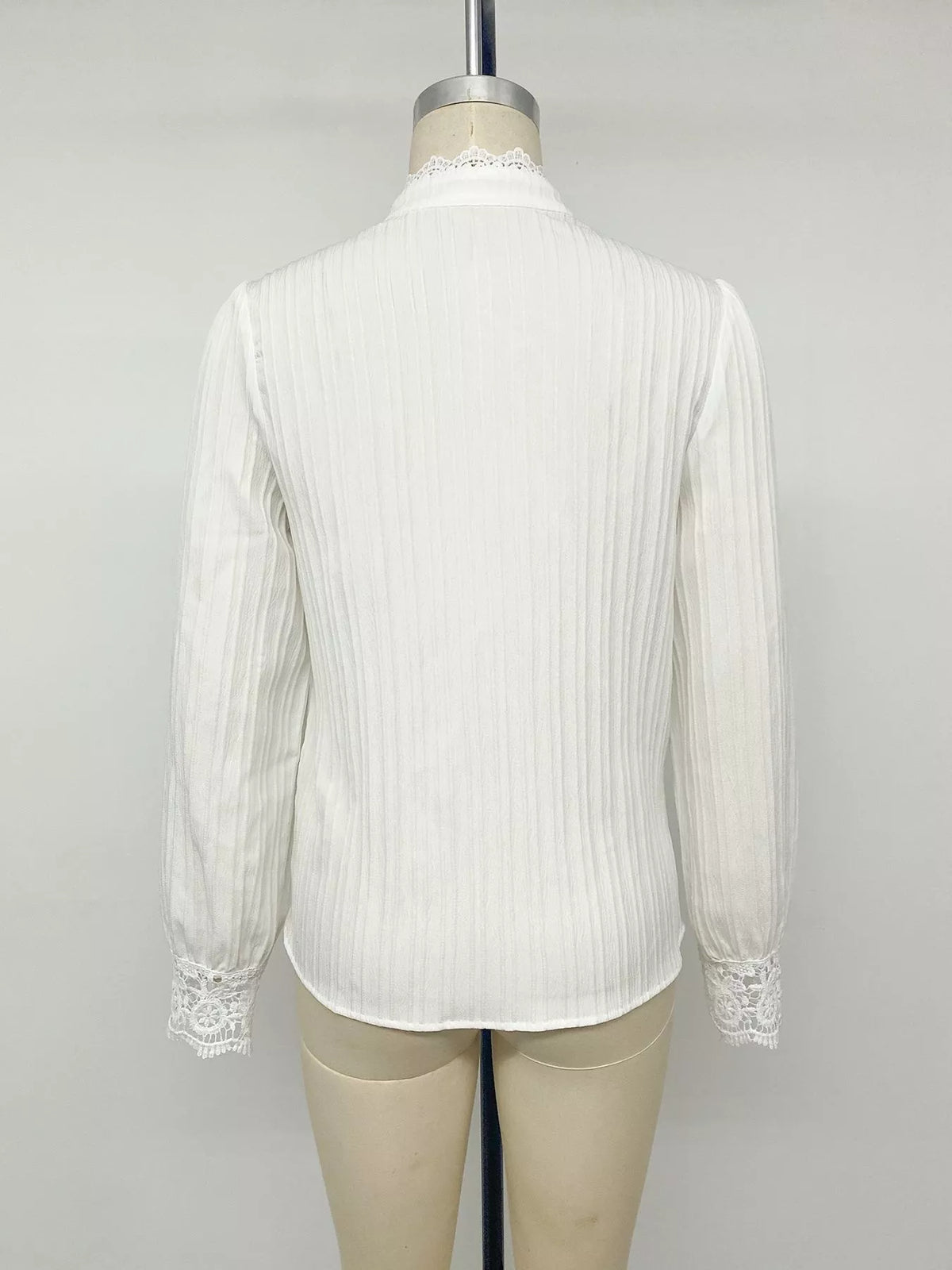 Lace detail long sleeve shirt