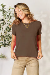 Trendsi Basic Bae Full Size Round Neck Short Sleeve T-Shirt Plus Size -