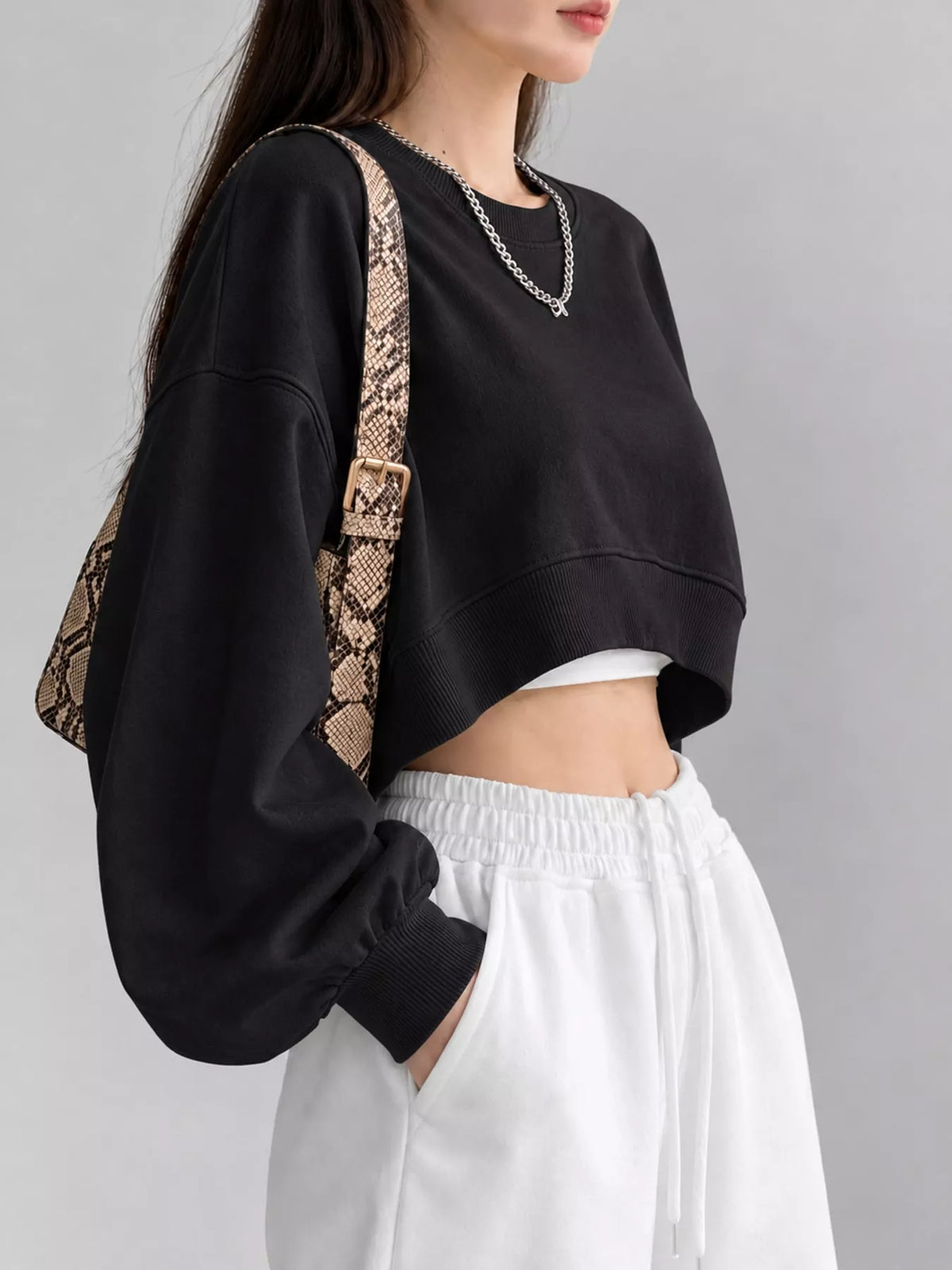 Cropped Sweatshirt — side view