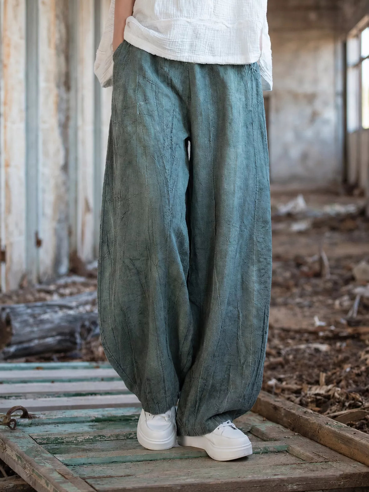 pants, front view on model