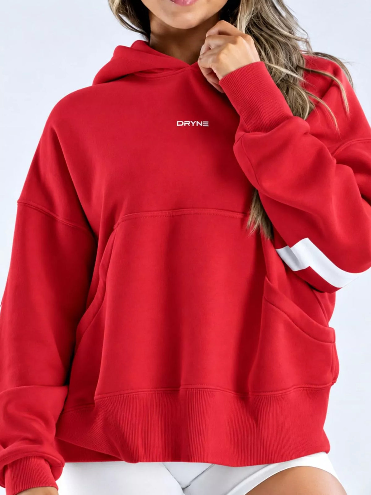 Letter-Back Kangaroo Pocket Hoodie — front view