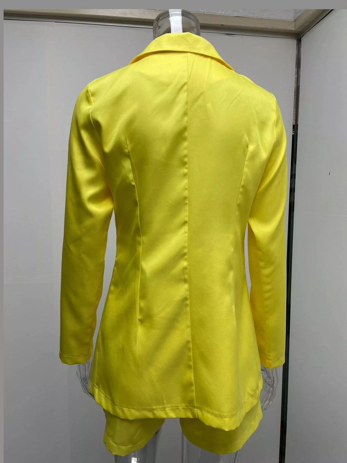 Collared long sleeve outfit set, back view