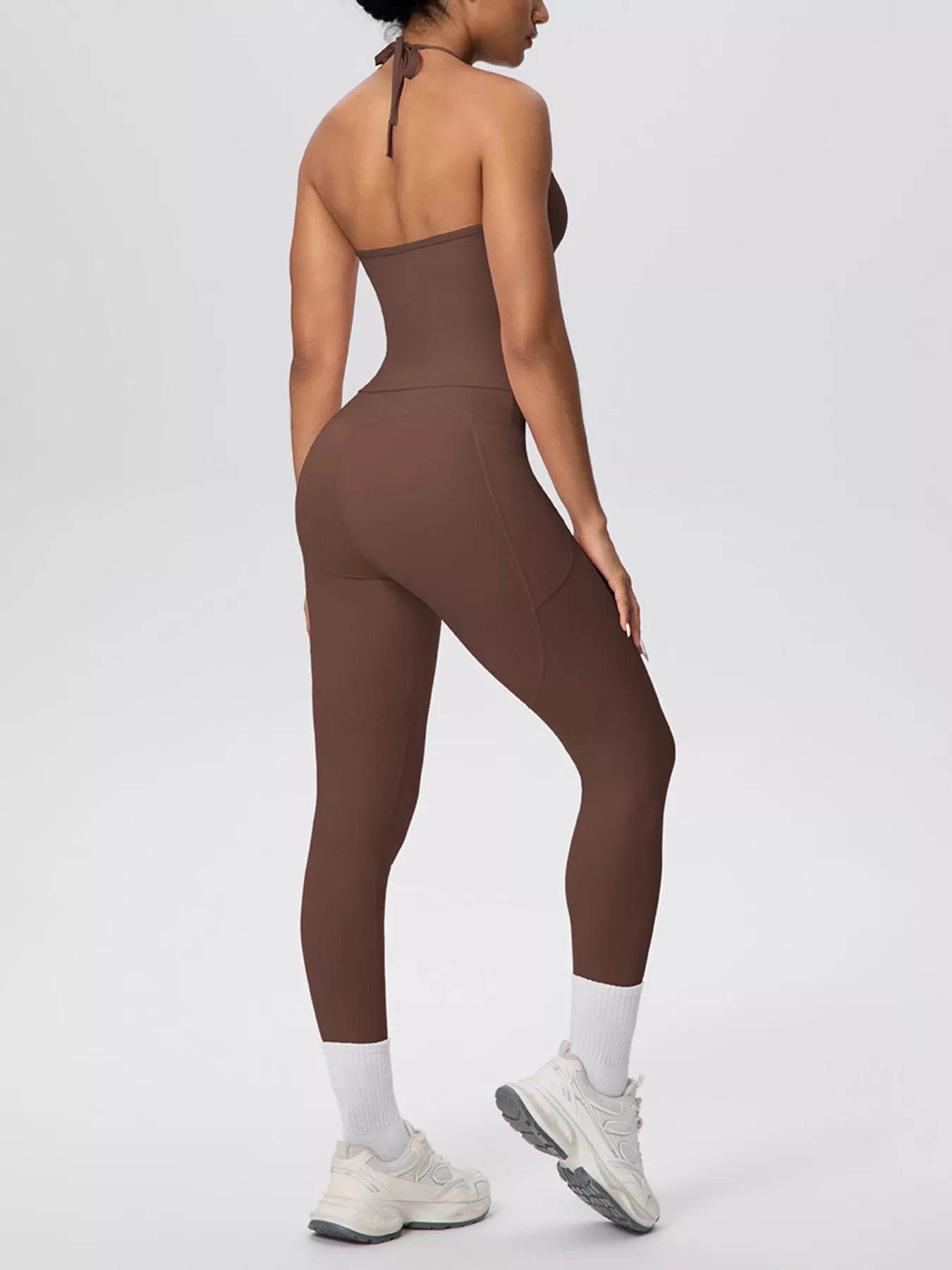 Trendsi Halter Neck Cami and High-Waisted Leggings Active Set -