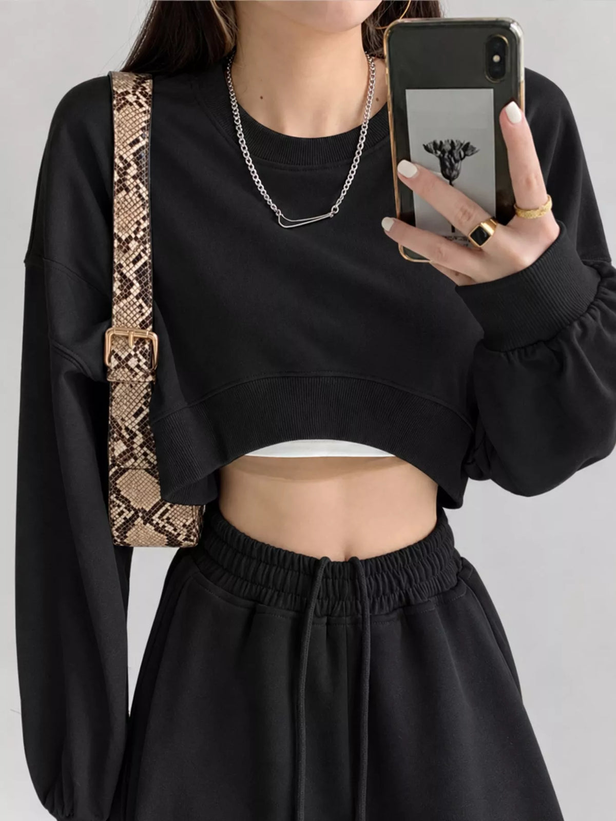Cropped Sweatshirt — front view