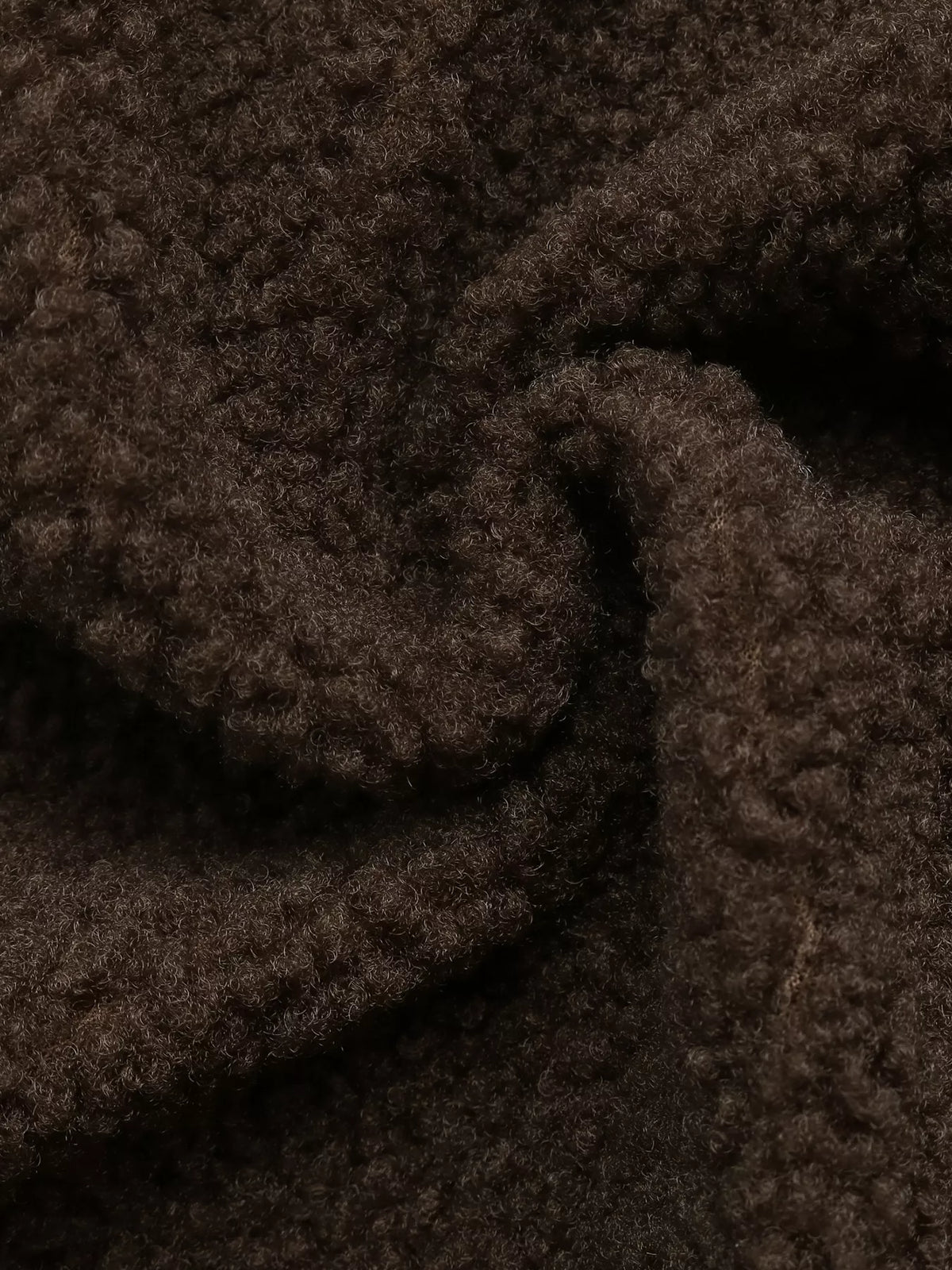 Sherpa Button-Up Jacket — construction details