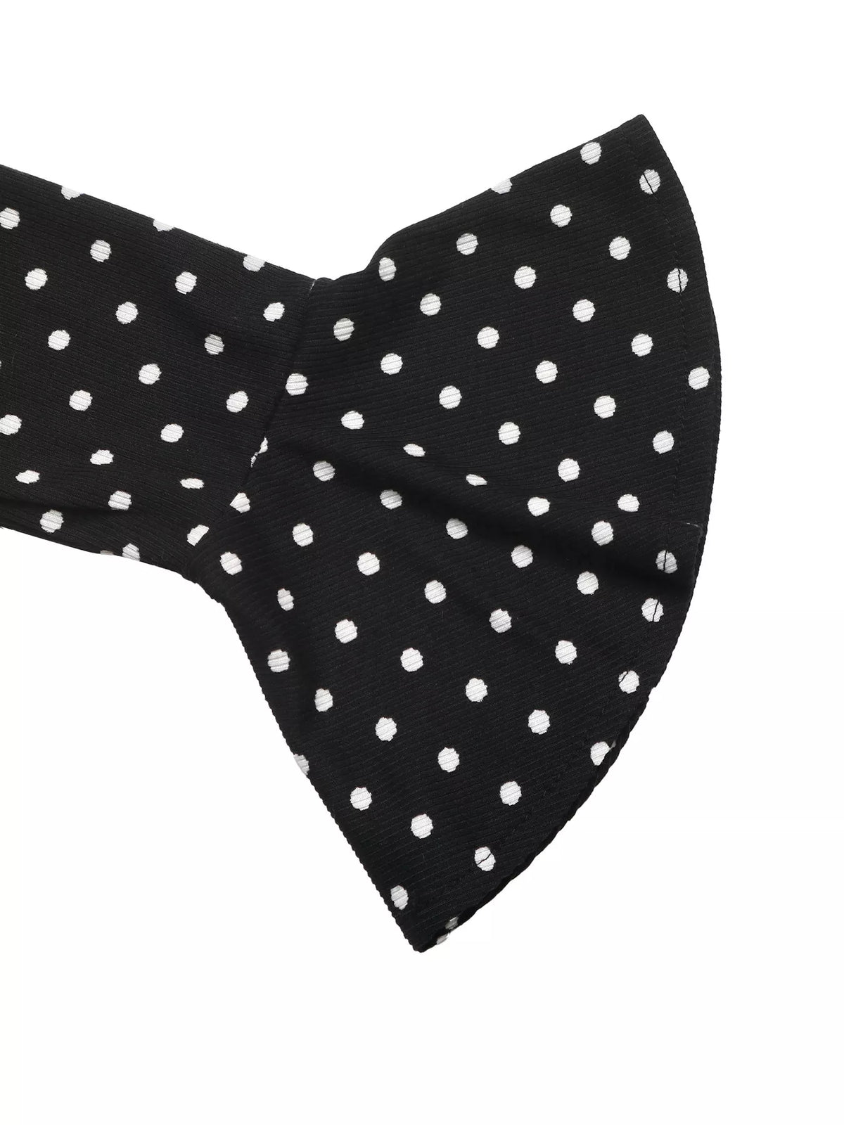 Black polka dot flounce sleeve mini dress, flounce cuff detail