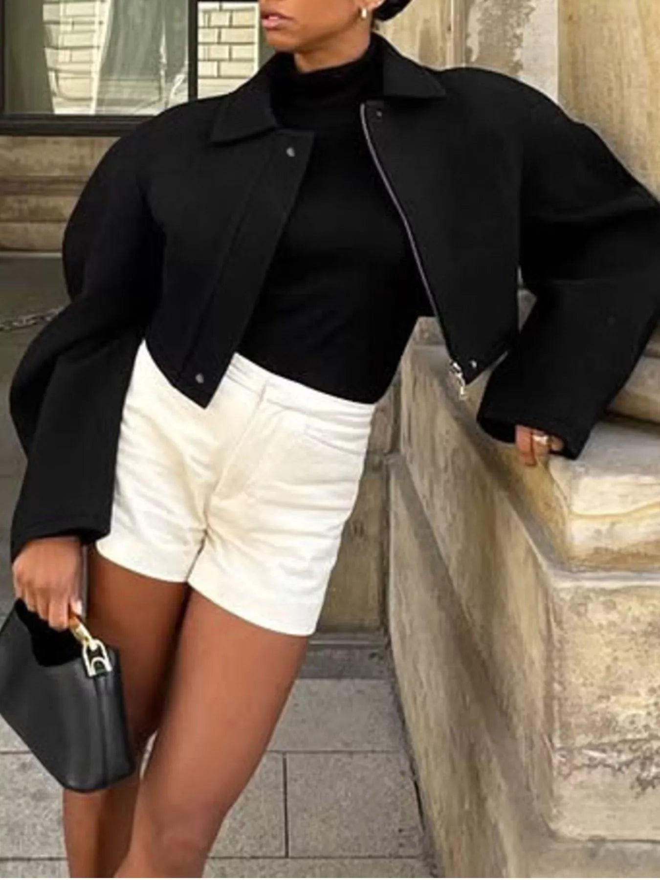 Trendsi Zip Up Cropped Jacket -