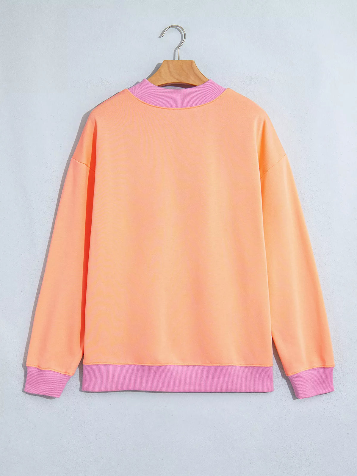 Jesus Loves You Colorblock Sweatshirt — garment back