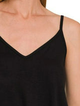Trendsi Zenana Two-Way V and Scoop Neck Reversible Spaghetti Cami -