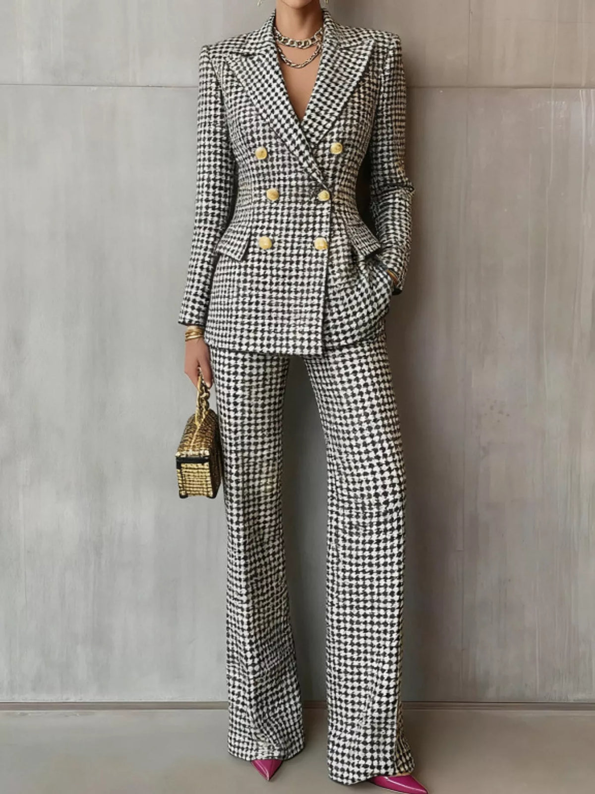 Black blazer and pants set