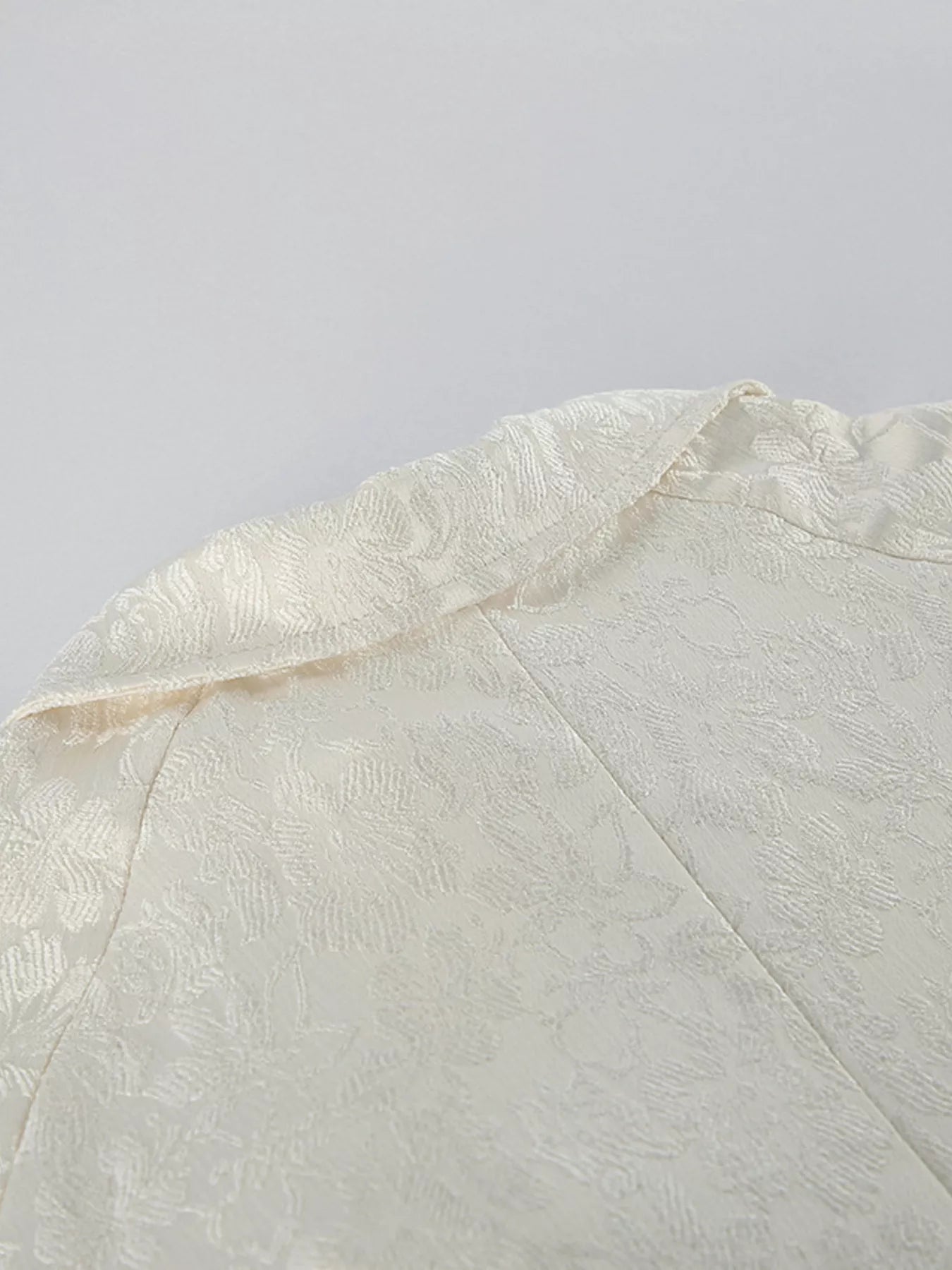 Trendsi Jacquard Bomber Jacket with Drawstring Waist -
