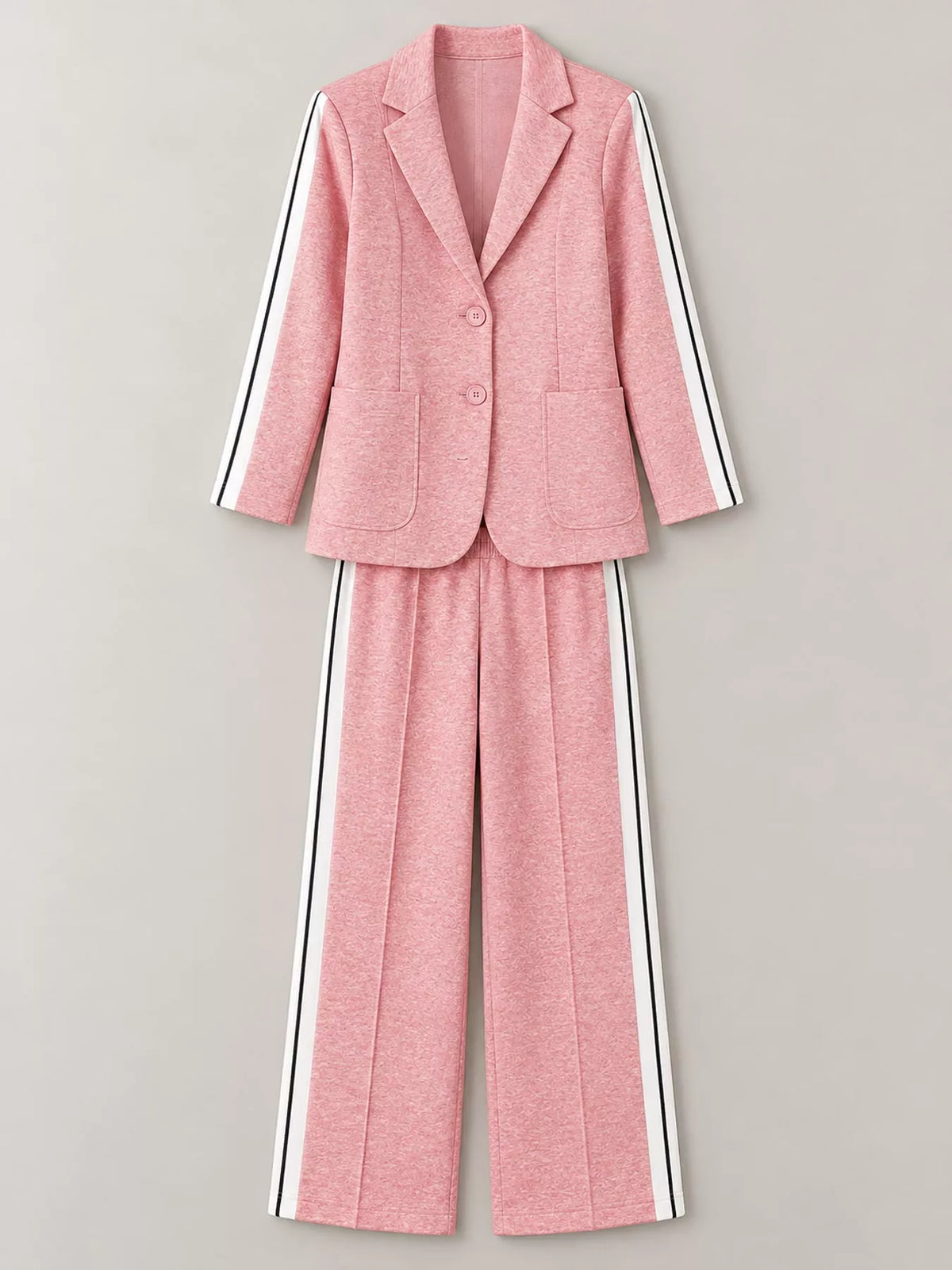 Set with Side Stripe Detail — garment front