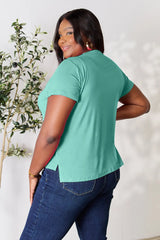 Trendsi Basic Bae Full Size Round Neck Short Sleeve T-Shirt -