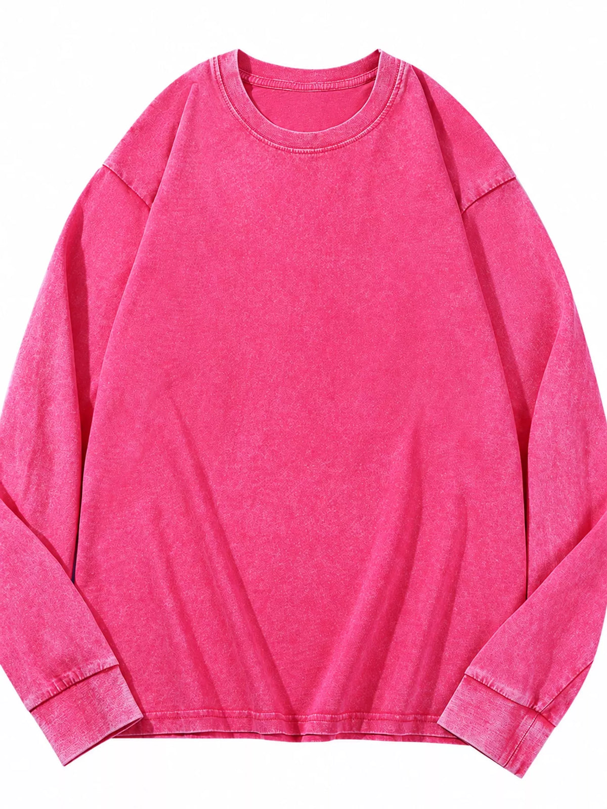 Washed Oversized Long Sleeve T-Shirt — garment front