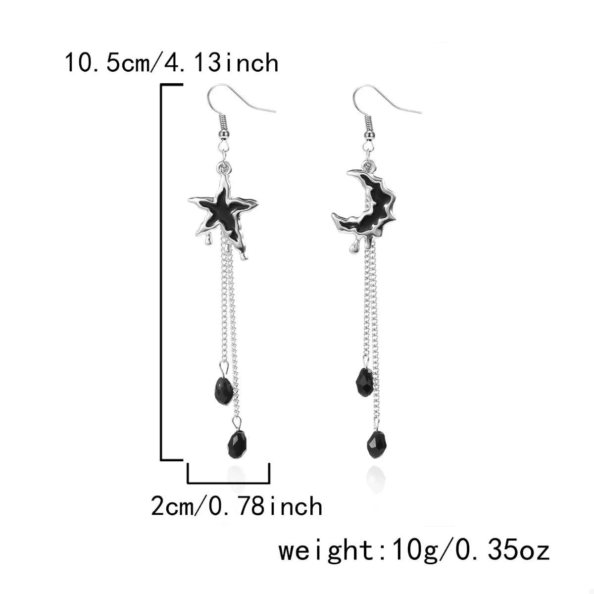Trendsi Star & Moon Chain Drop Earrings -