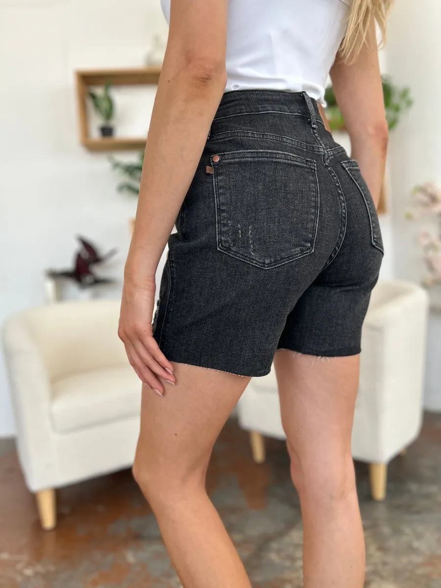 Trendsi Judy Blue Full Size High Waist Rigid Magic Denim Shorts -