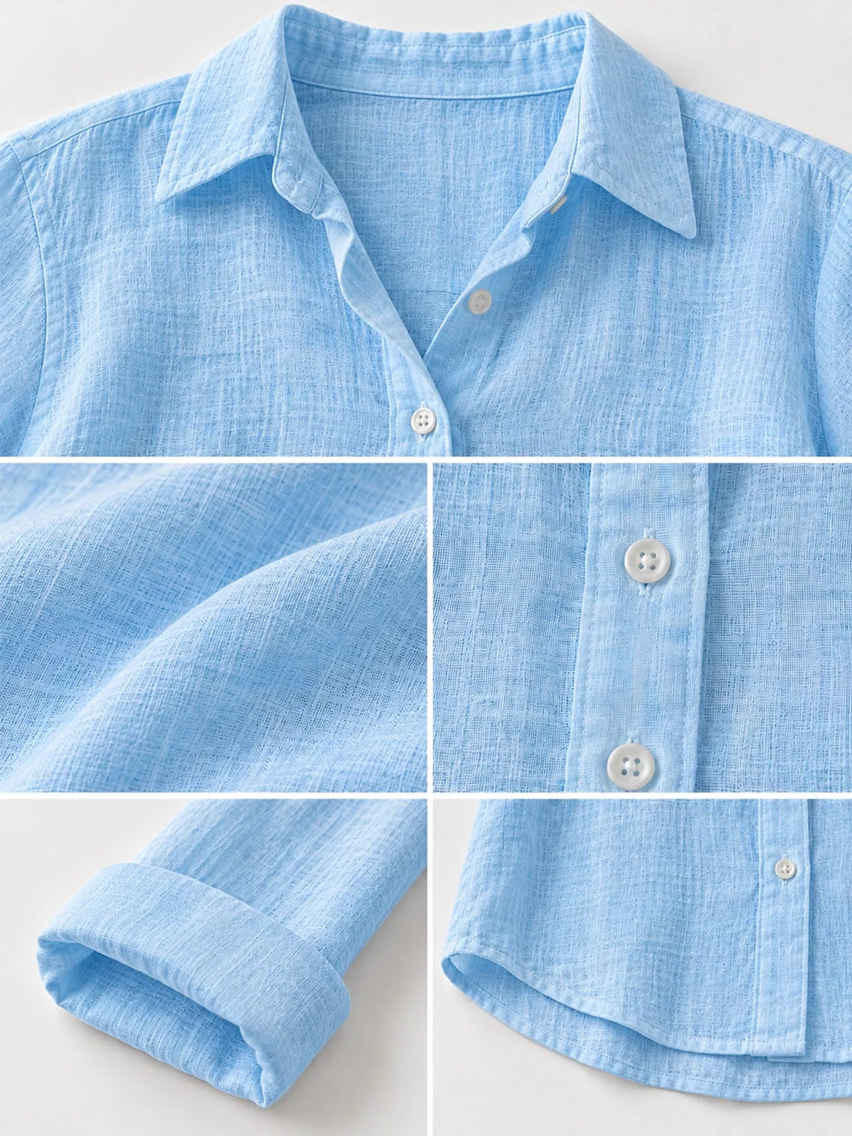 Button-Down Long Sleeve Shirt — garment construction details
