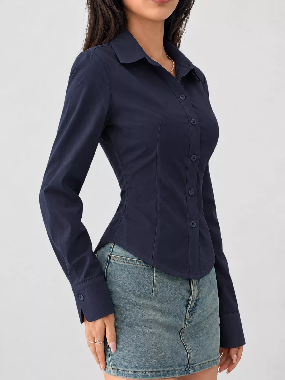 Slim-Fit Button-Down Shirt — side view