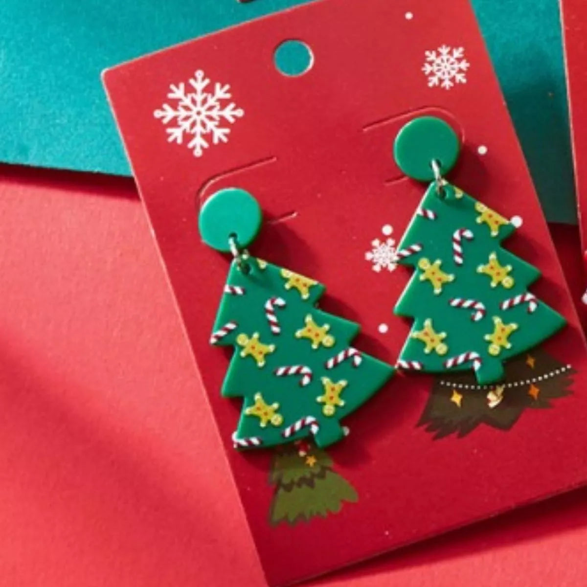 Trendsi Christmas Tree Drop Earrings -