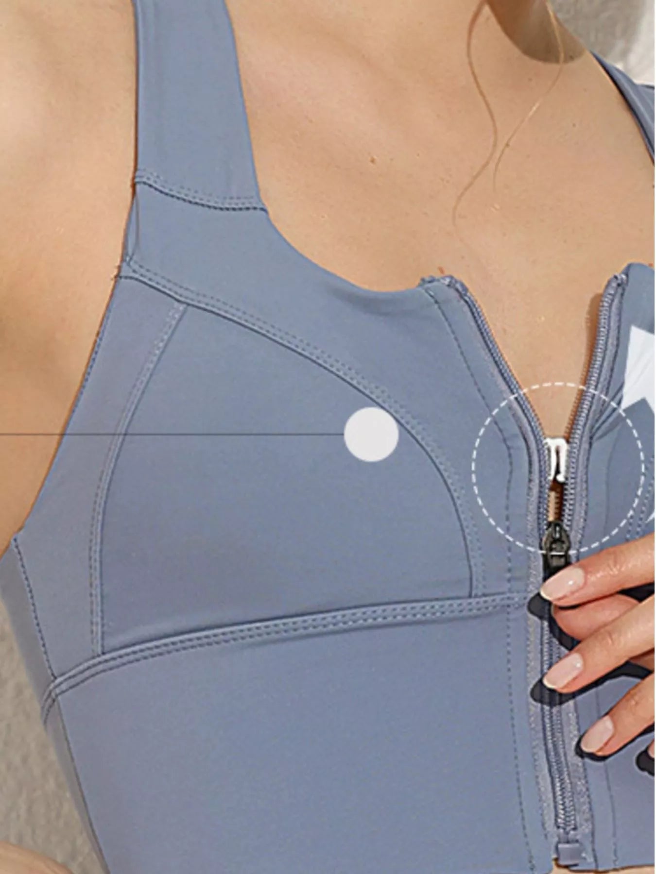 Trendsi Full Size Front-Zip Active Tank Plus Size -