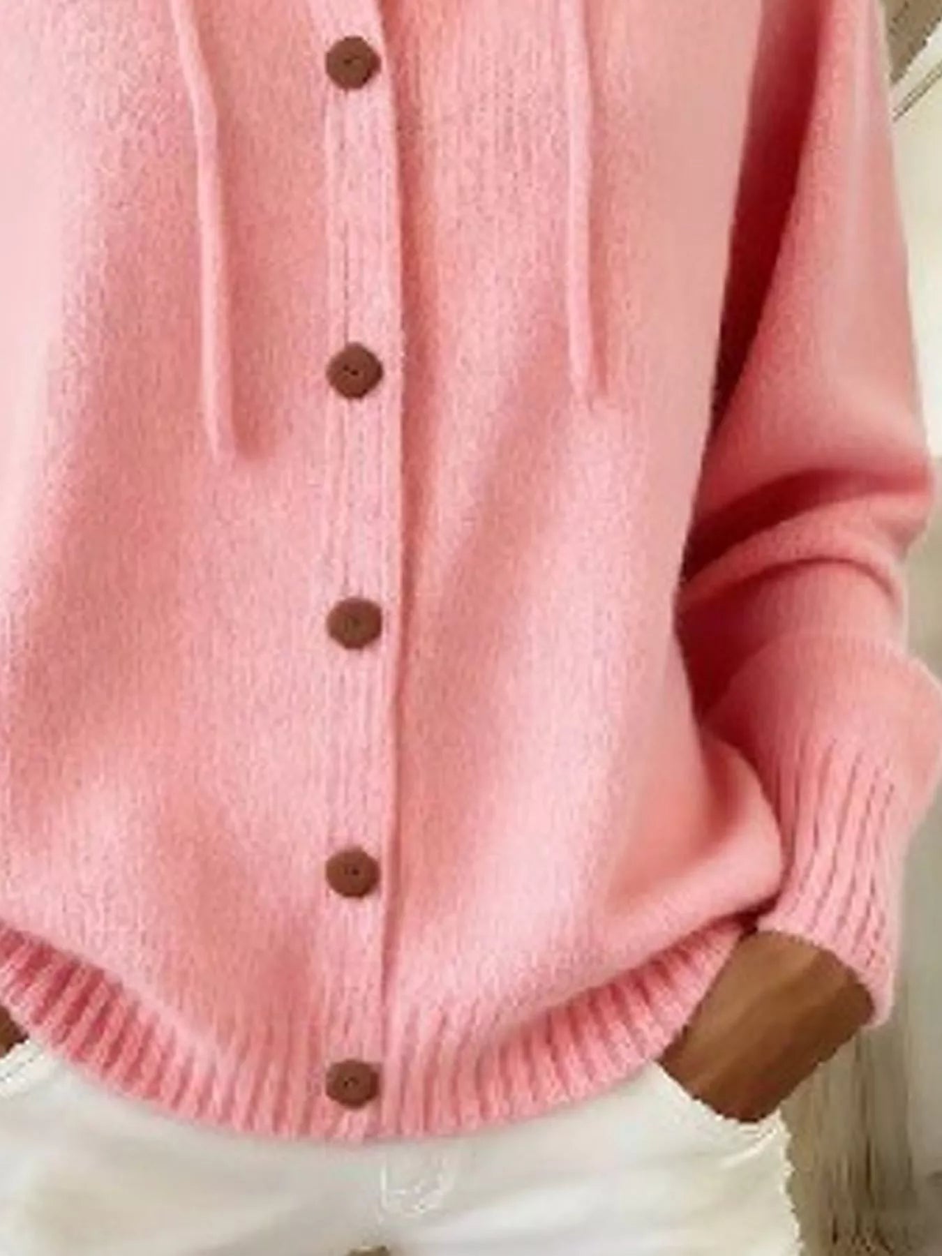Trendsi Hooded Button-Up Cardigan -