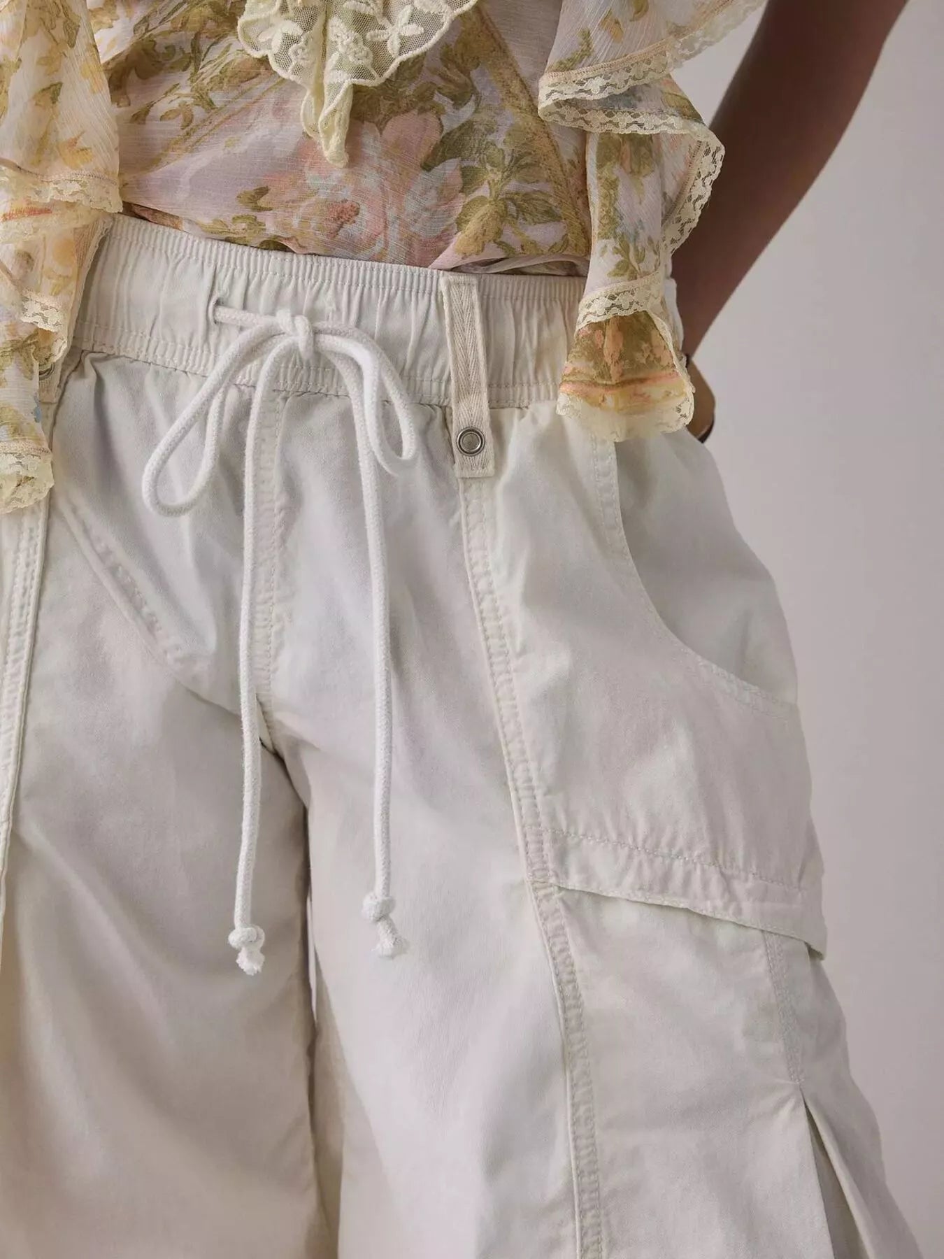 Trendsi High-Waisted Cargo Wide-Leg Pants -