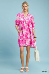 Trendsi Umgee Floral Babydoll Dress with Pockets -