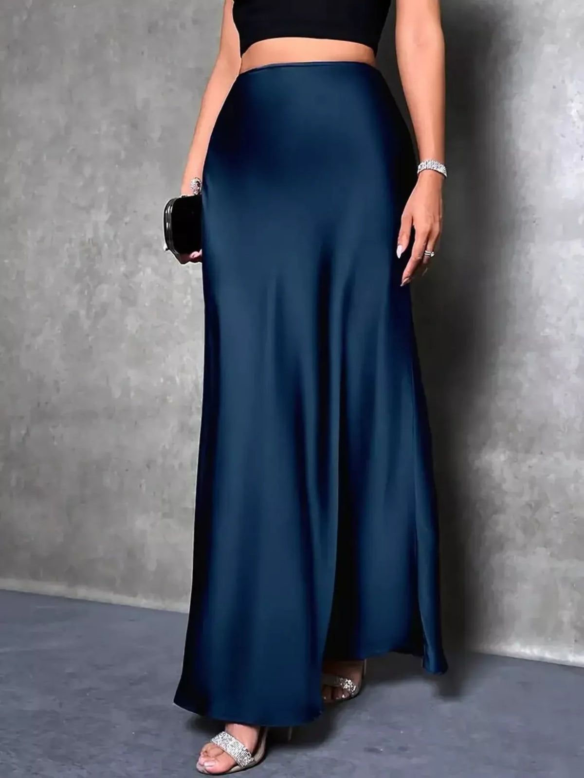 Trendsi Satin Maxi Skirt -
