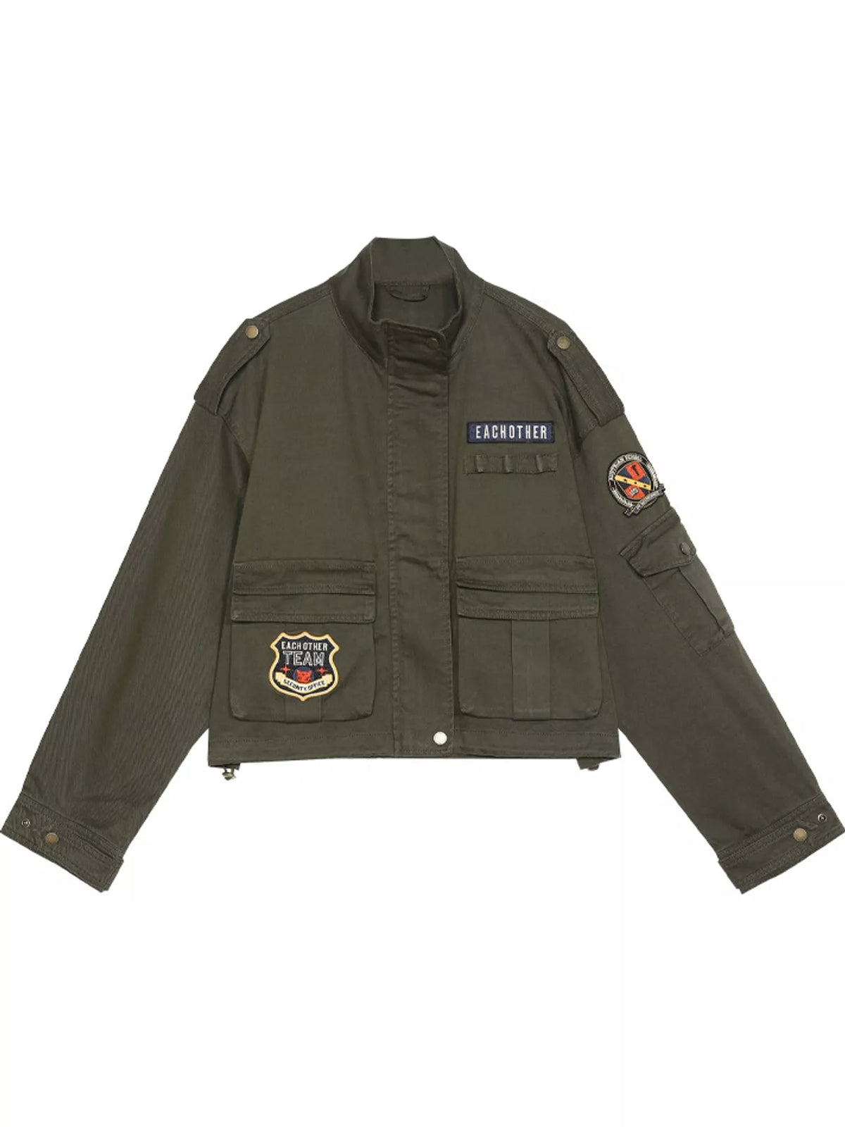 Multi Pockets Zip-Up Jacket — garment front