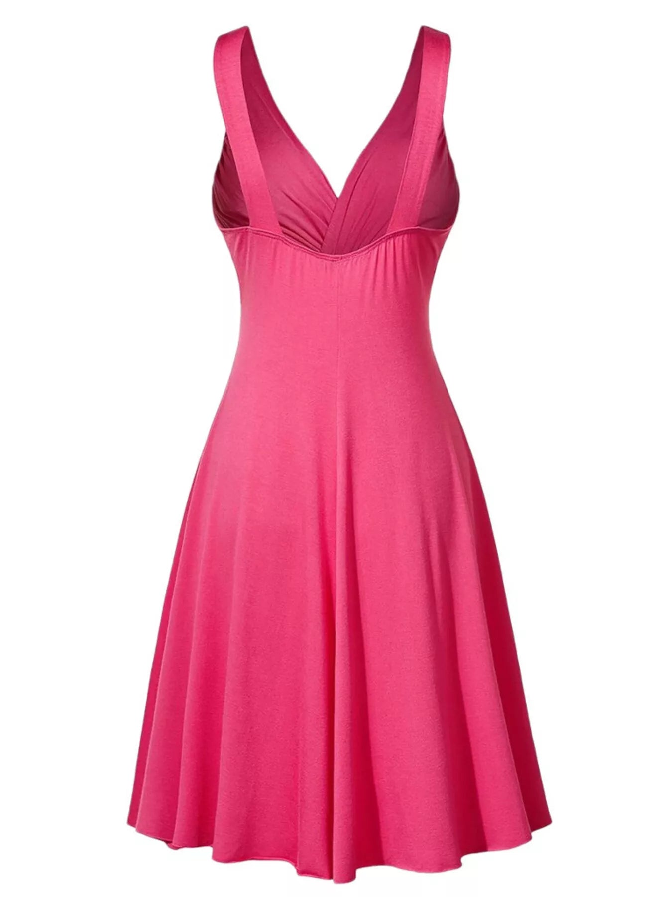 Trendsi Full Size Twisted Sleeveless Ruched Waist A-Line Dress Plus Size -