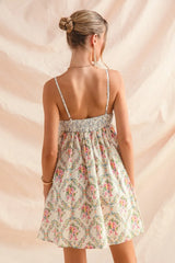 Trendsi SO ME Mixed Floral Print Sleeveless Mini Dress -