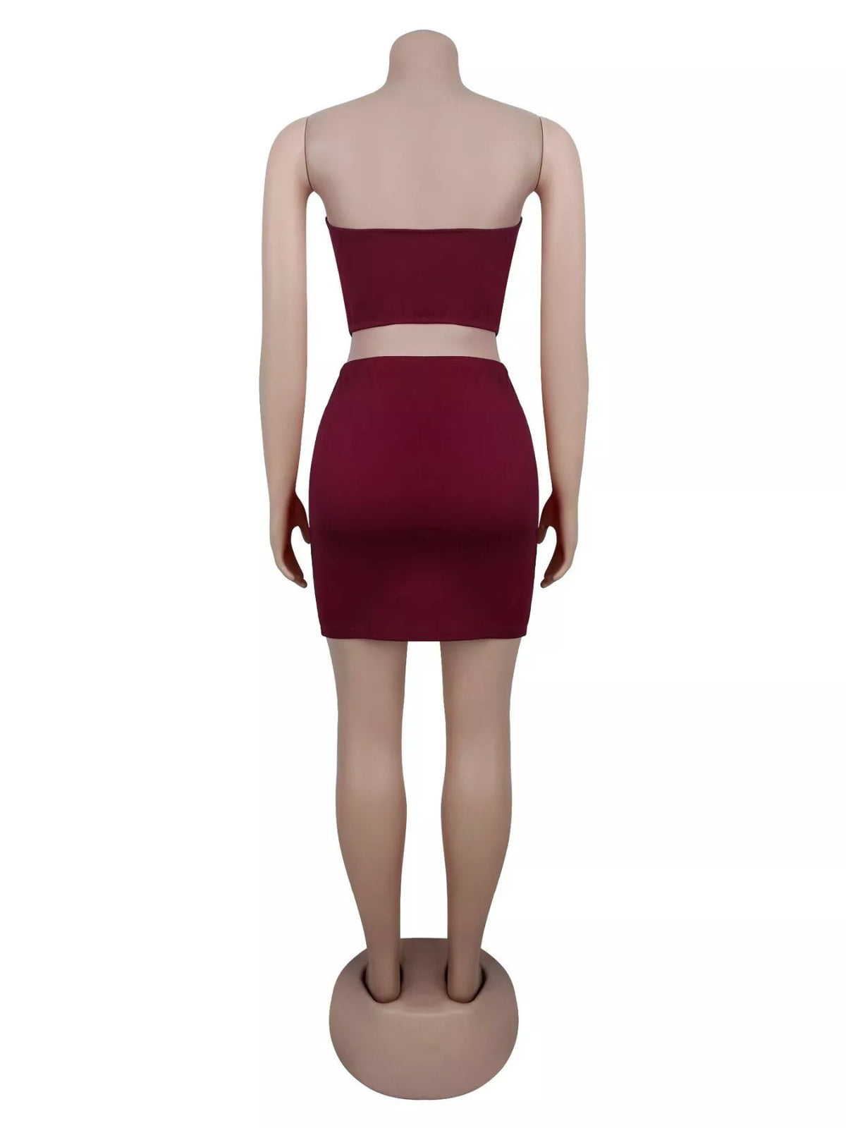 Trendsi Grommet Crop Top and Mini Skirt Set -