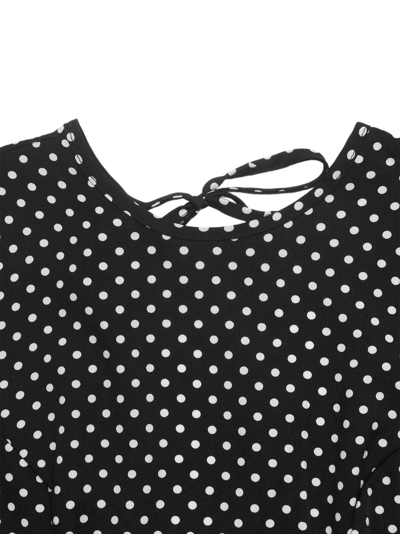 Trendsi Polka Dot Flare Sleeve Maxi Dress -
