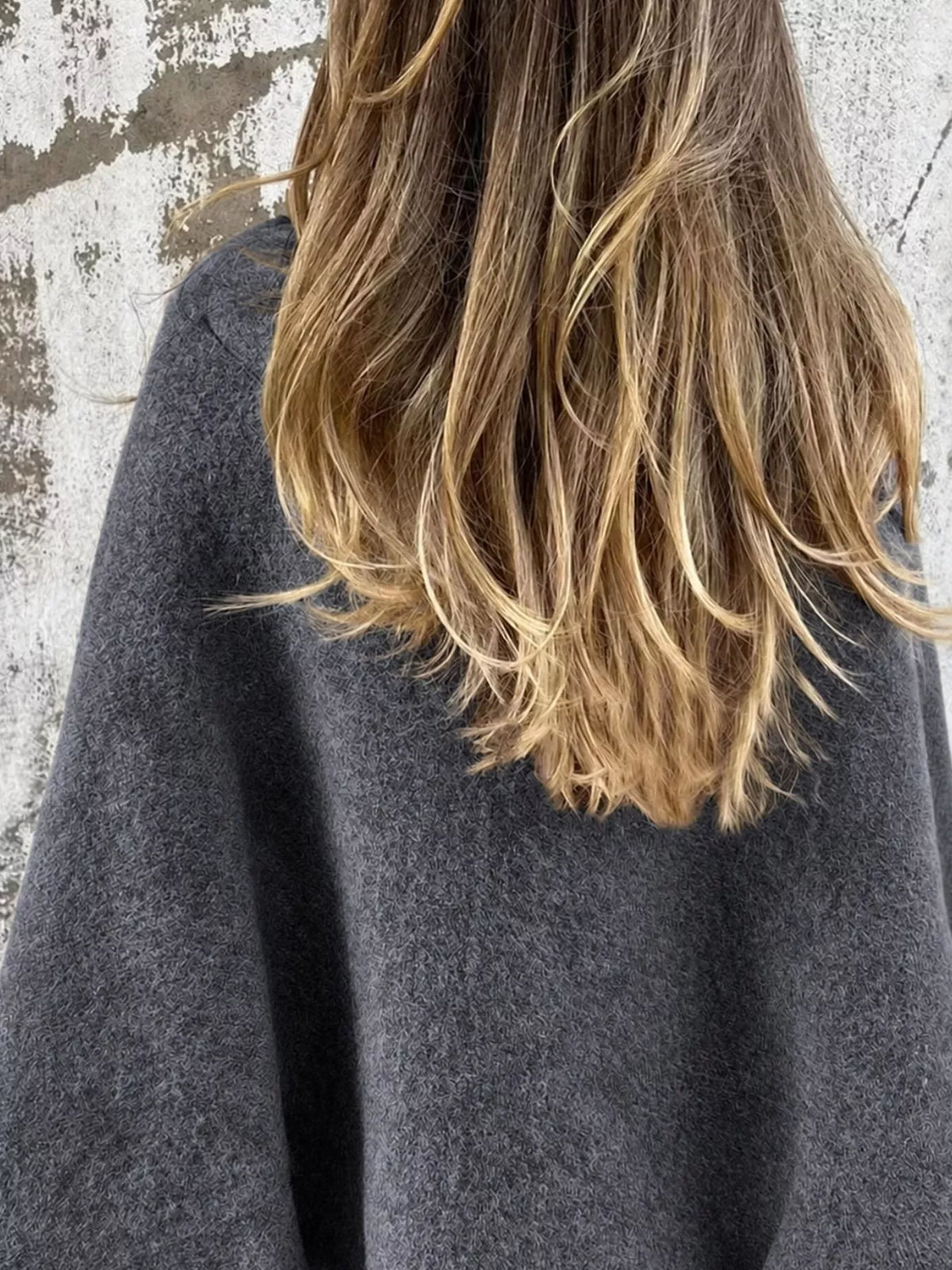 Fuzzy Texture Open-Front Cropped Jacket — back view