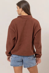 Trendsi HYFVE Fleece Color Block Half Zip Sweatshirt -