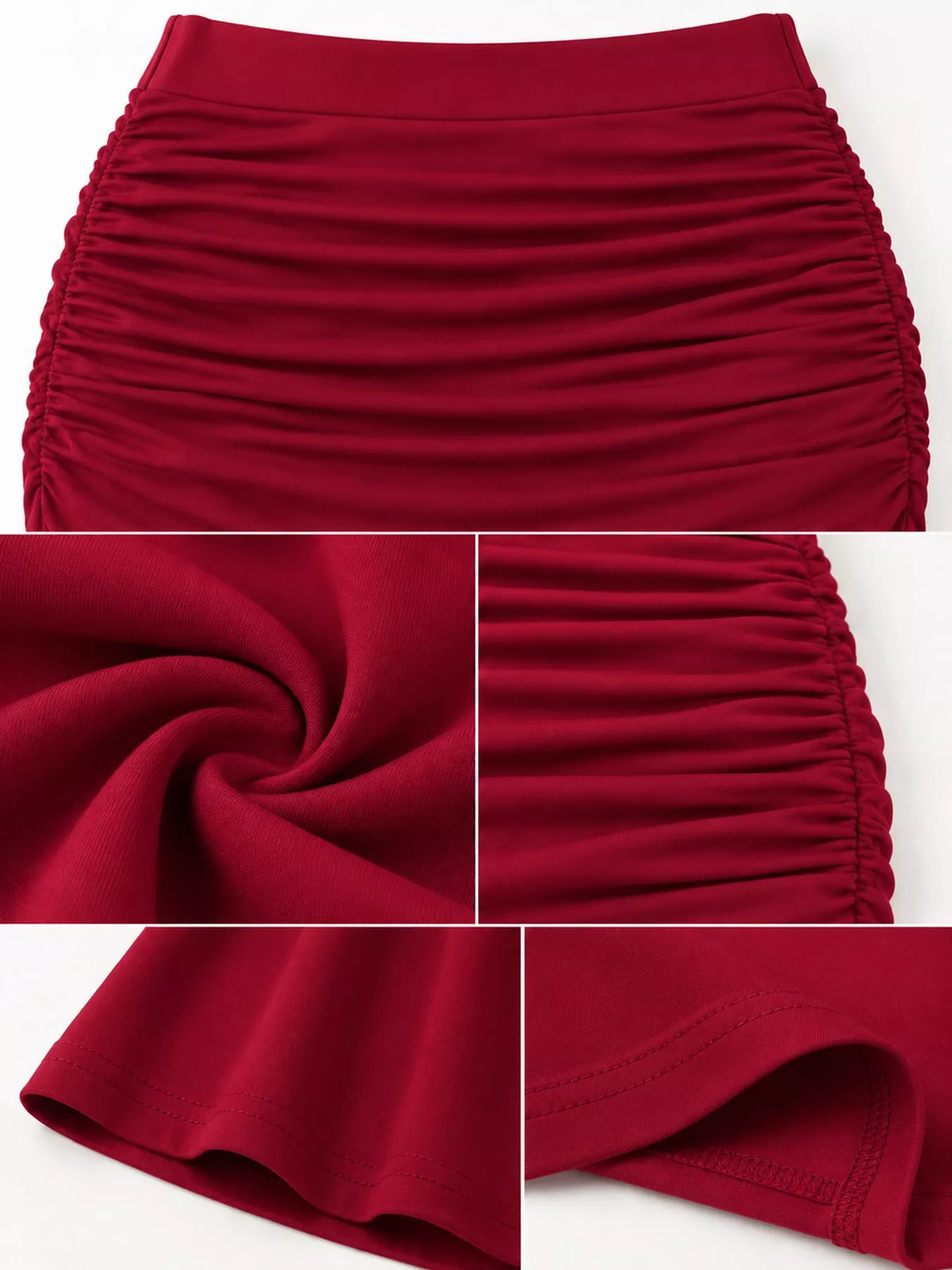 Ruched Maxi Skirt — construction details