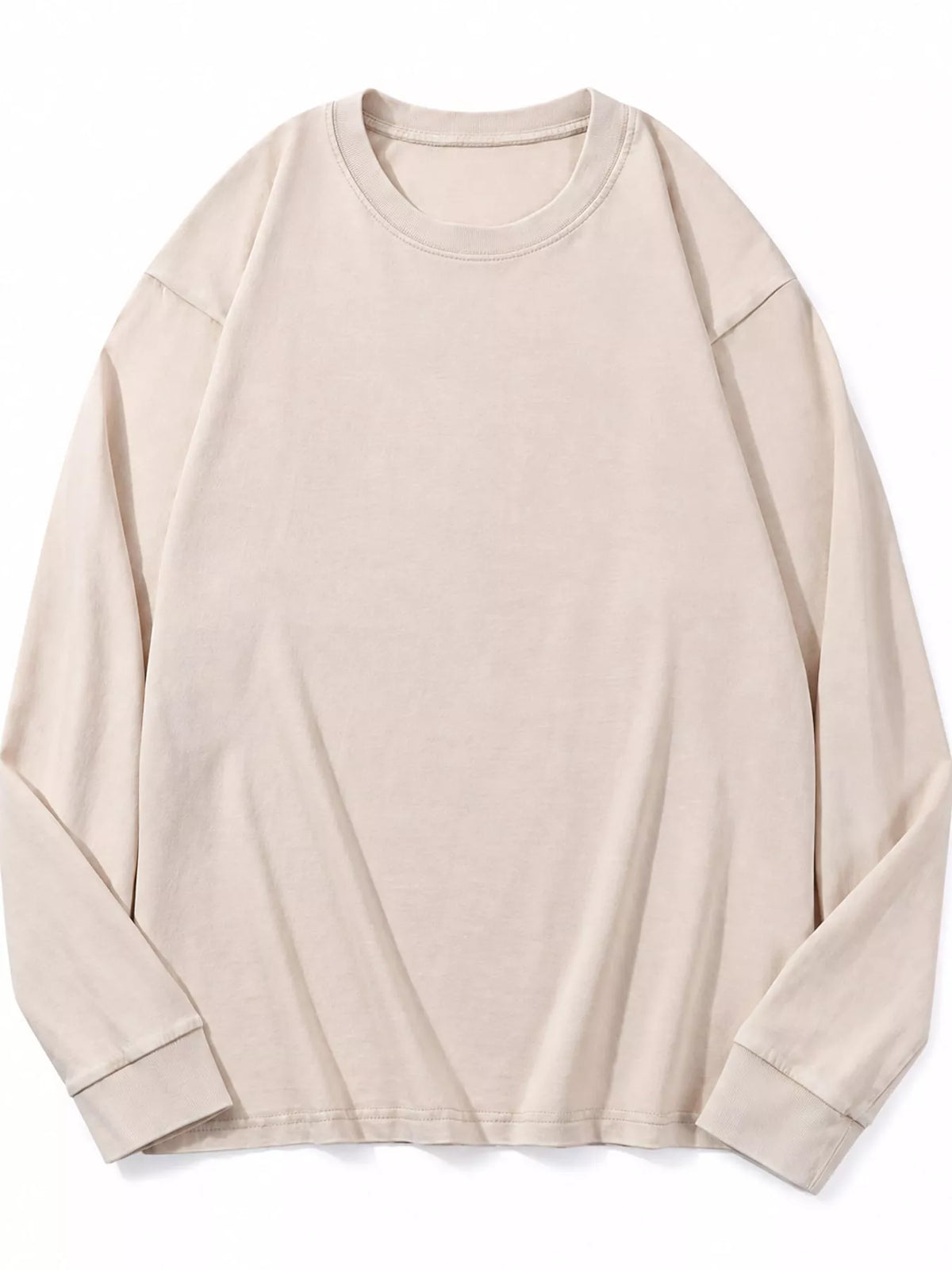 Washed Oversized Long Sleeve T-Shirt — garment front