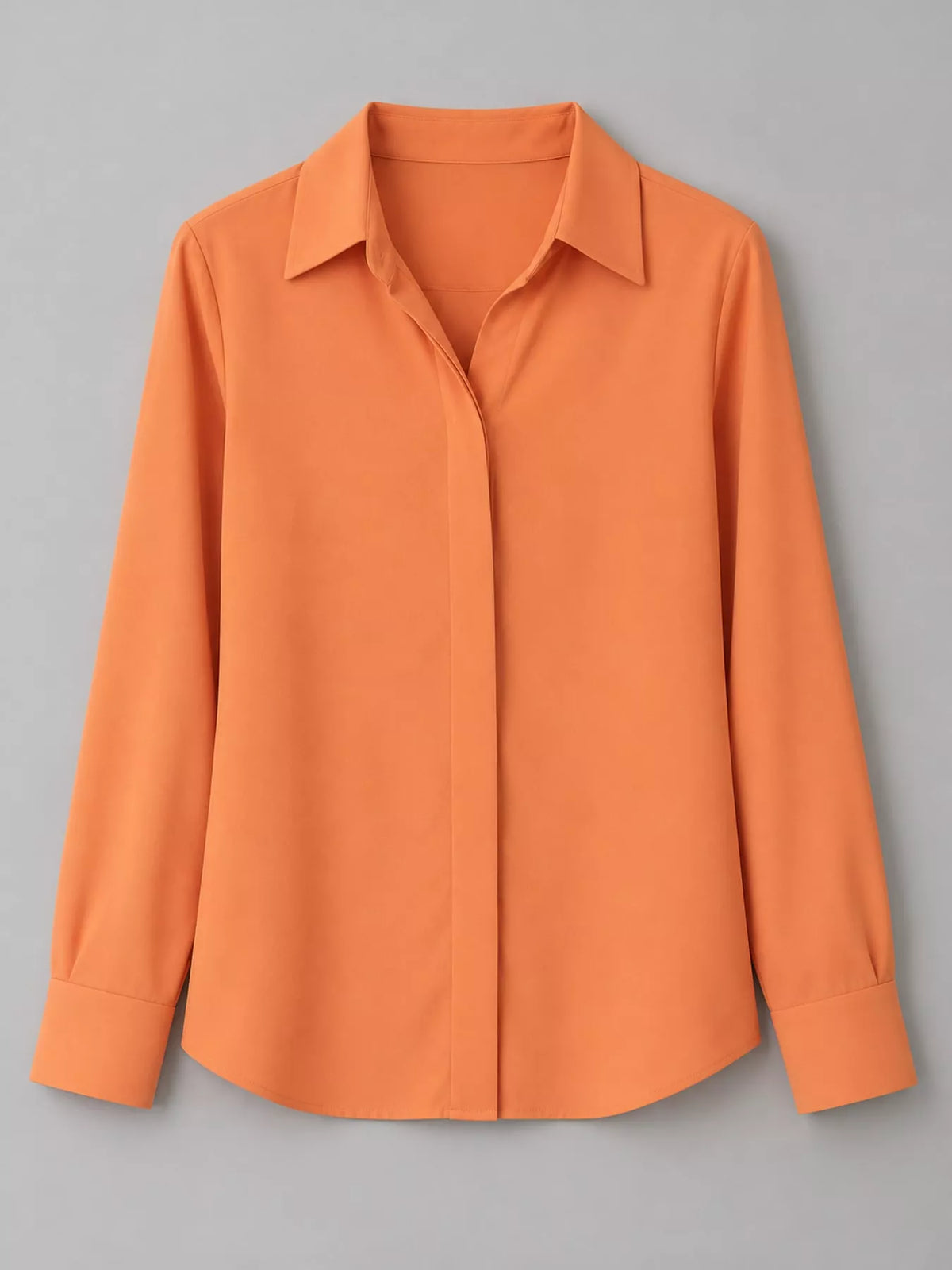 Button-up shirt, rust hanging front