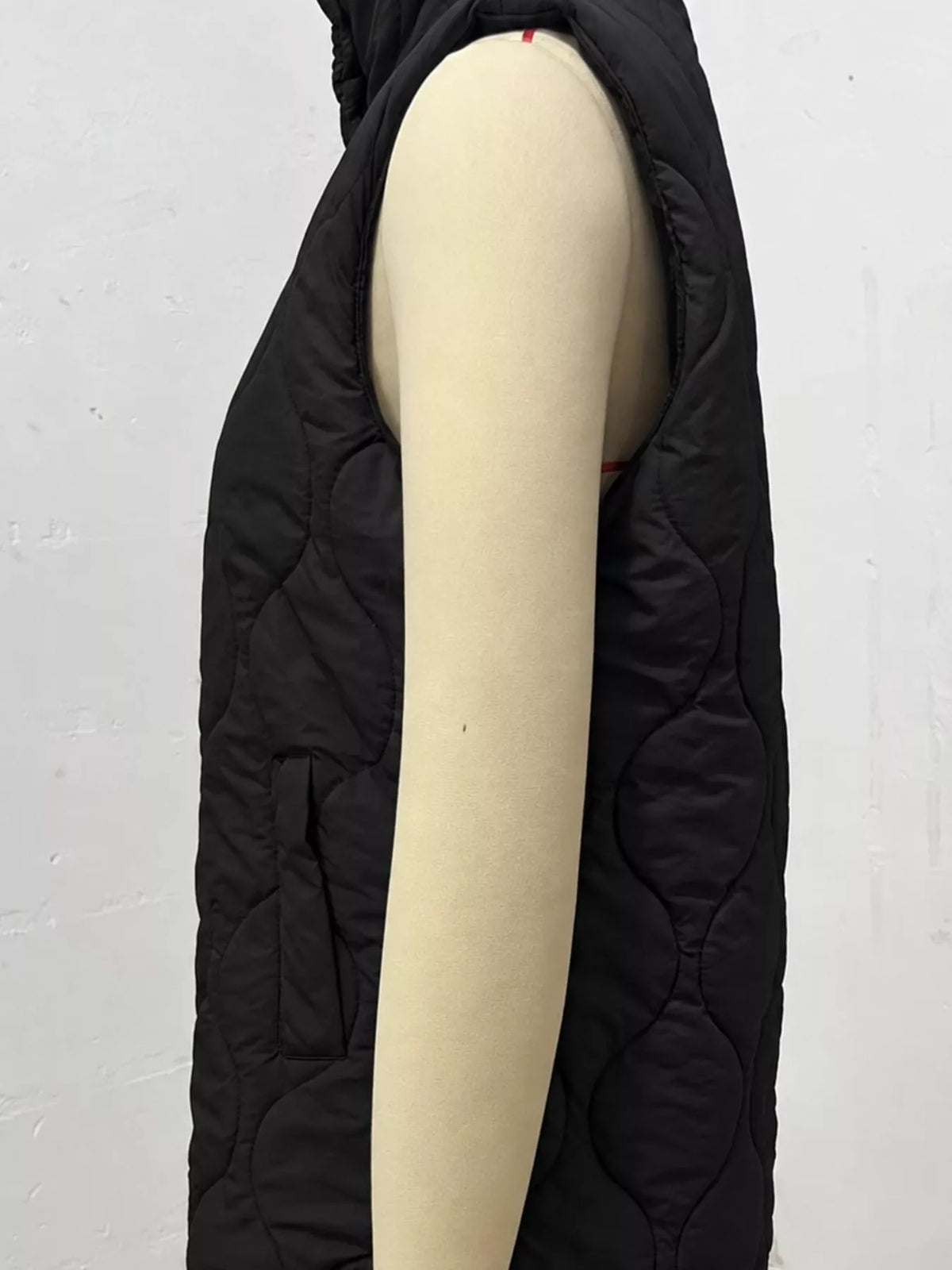 Quilted Snap-Front Vest — side view