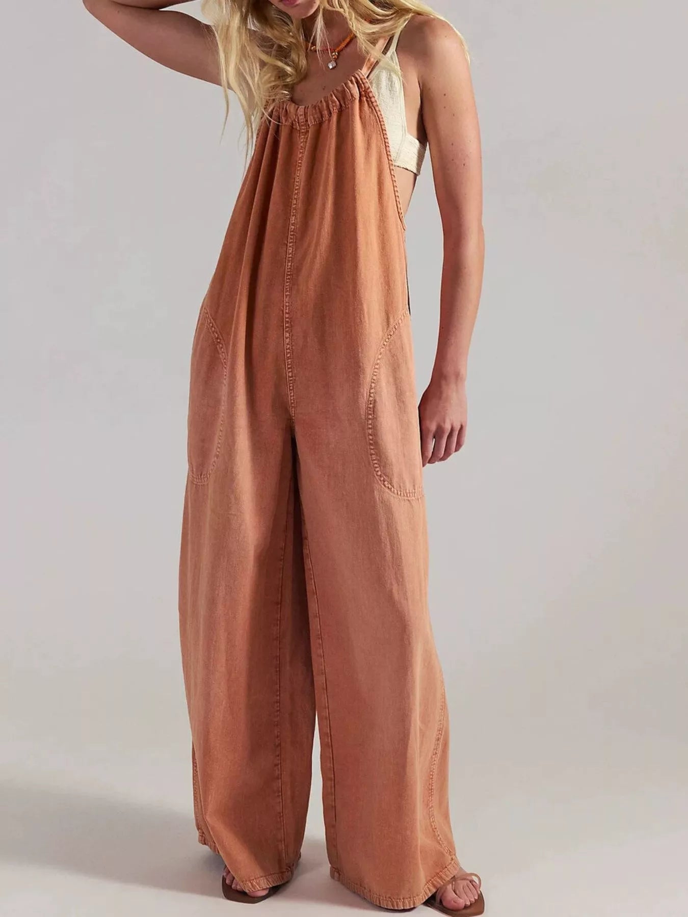 Trendsi Sleeveless Wide-Leg Jumpsuit -