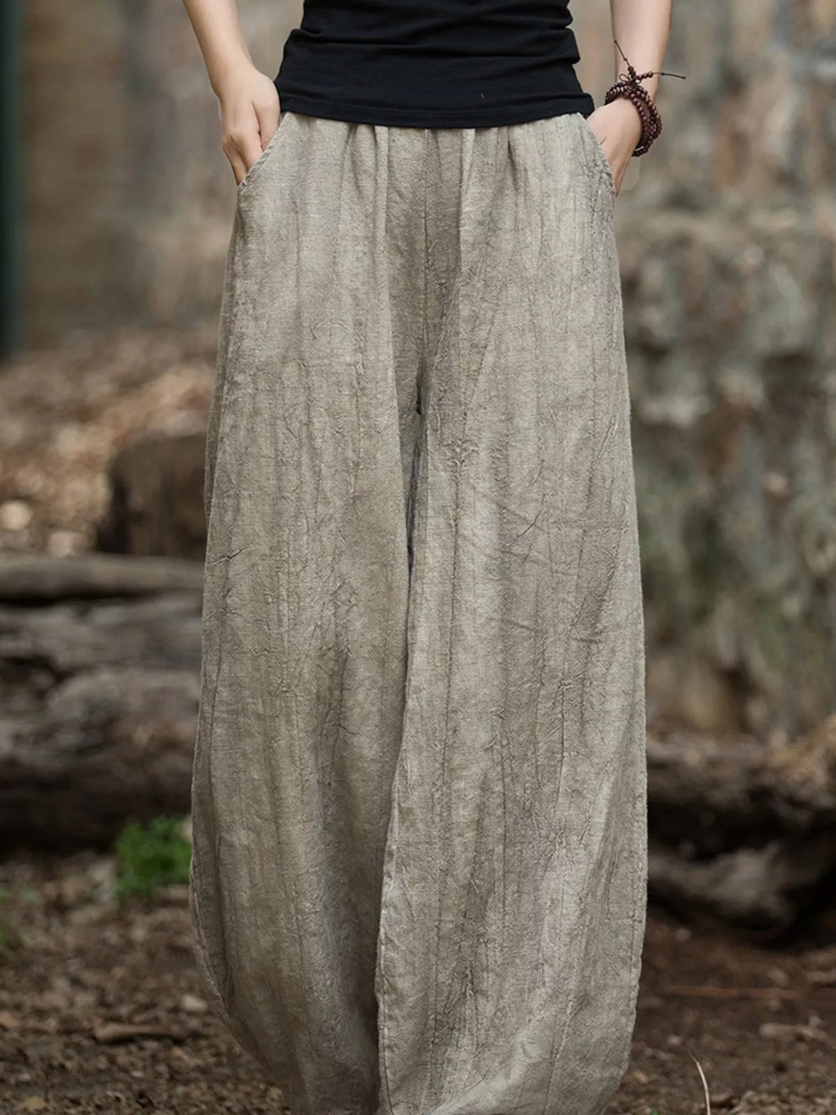 pants, front view on model