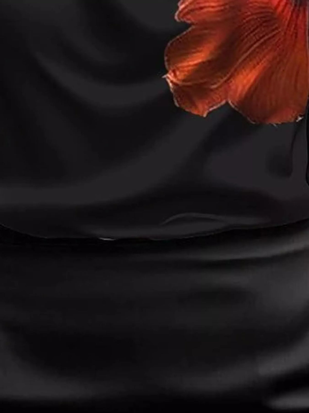 Black-Print satin cowl neck blouse