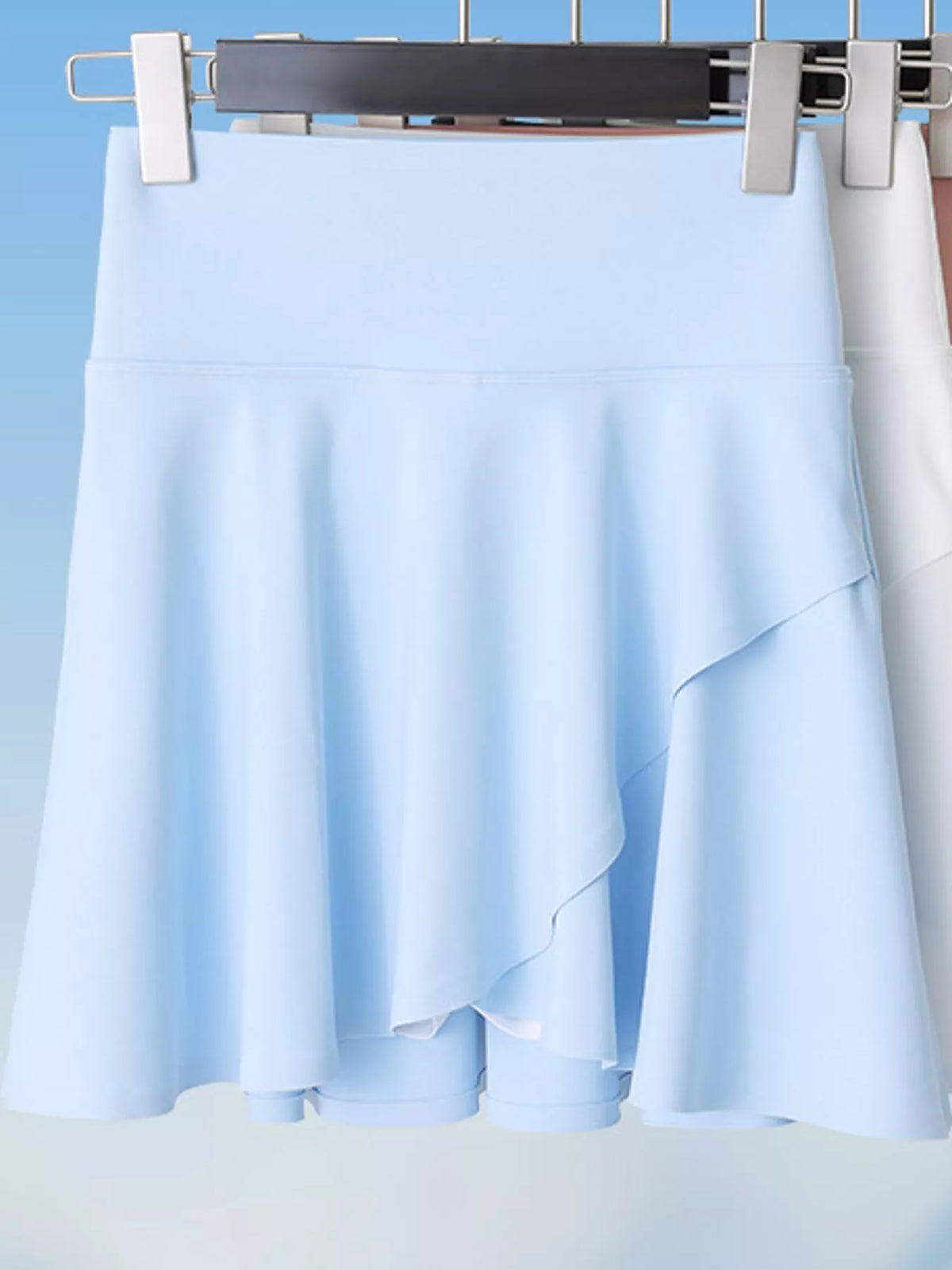 Blue flared athletic skort