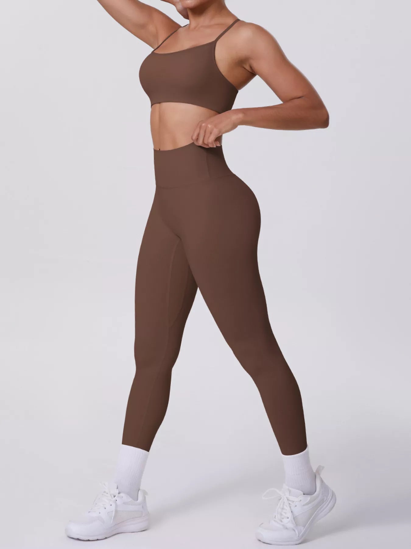 Trendsi Criss-Cross Back Cami and Leggings Active Set -