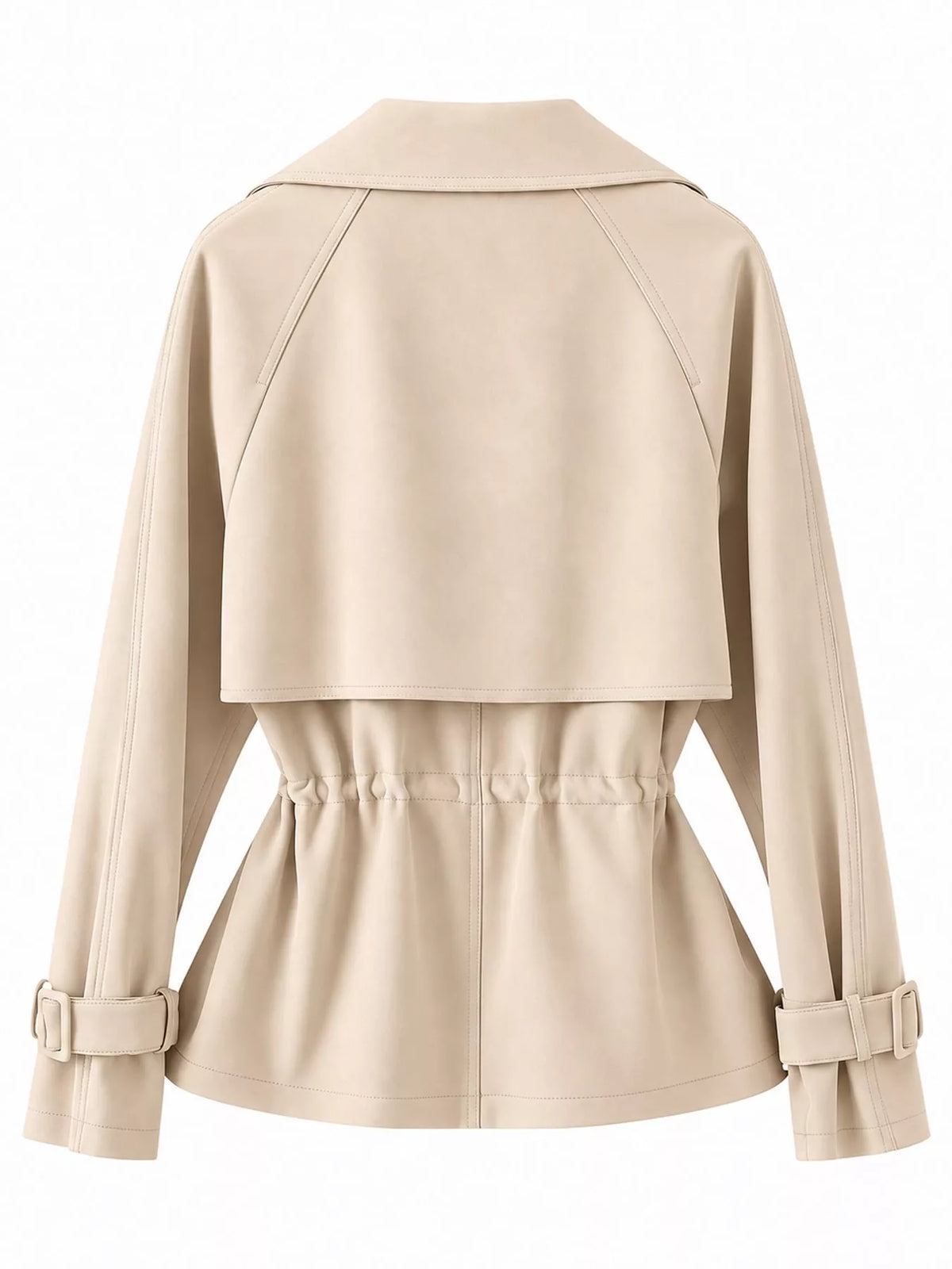 Double Breasted Long Sleeve Jacket — back view