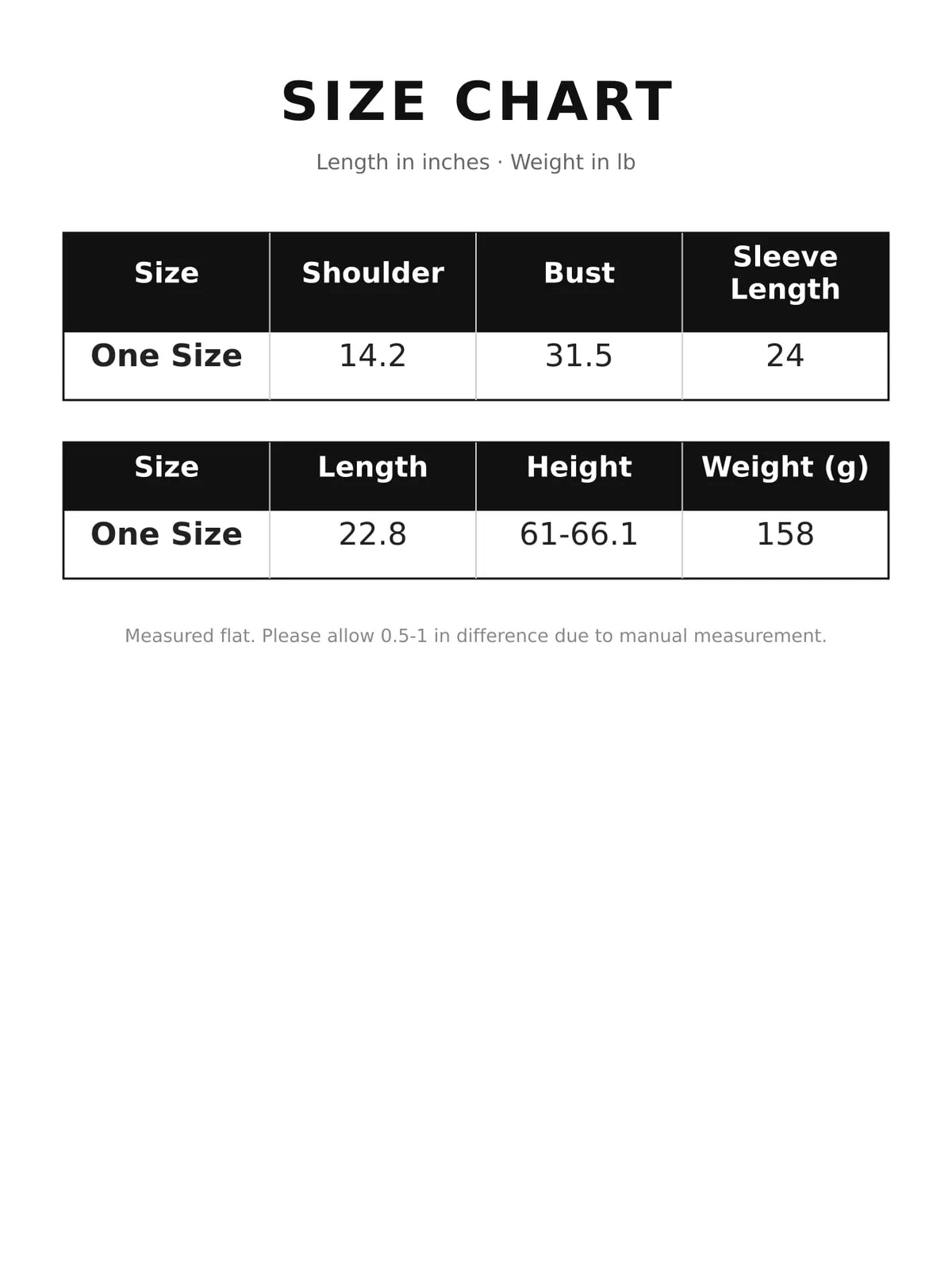 Sheer Floral Embroidered Mock Neck Blouse — size and measurement chart